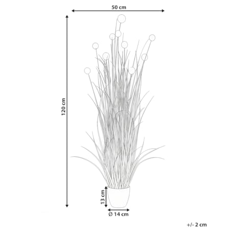 Sztuczna roślina POMPOM GRASS 120 cm Zielony
