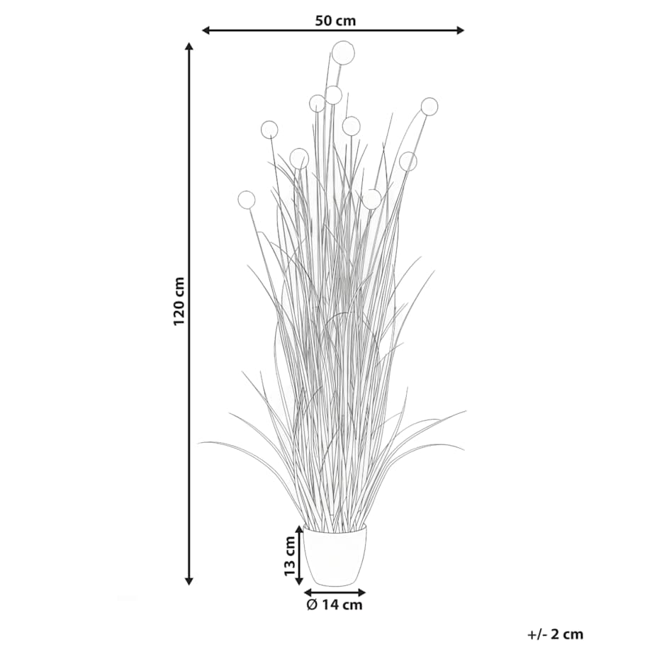 Sztuczna roślina POMPOM GRASS 120 cm Zielony