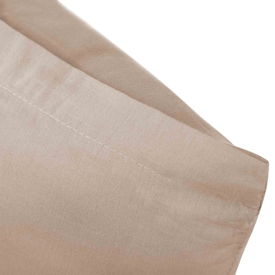 Beżowa Pościel Bawełniana 140 x 200 Jednokolorowa Komplet Hotelowa Boho