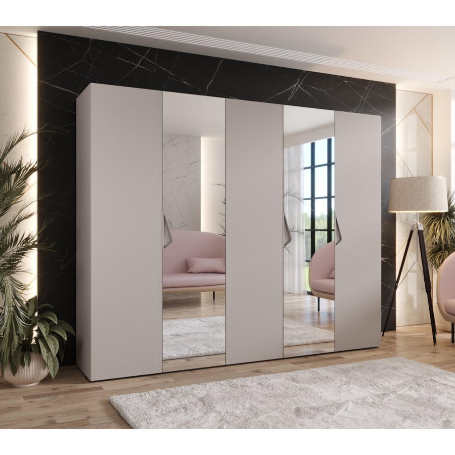Szafa uchylna z lustrem Sandi 2 250 wys 202 cm Kaszmir + u Kaszmir