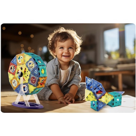 Klocki magnetyczne karuzela konstrukcyjne 3d Ricokids
