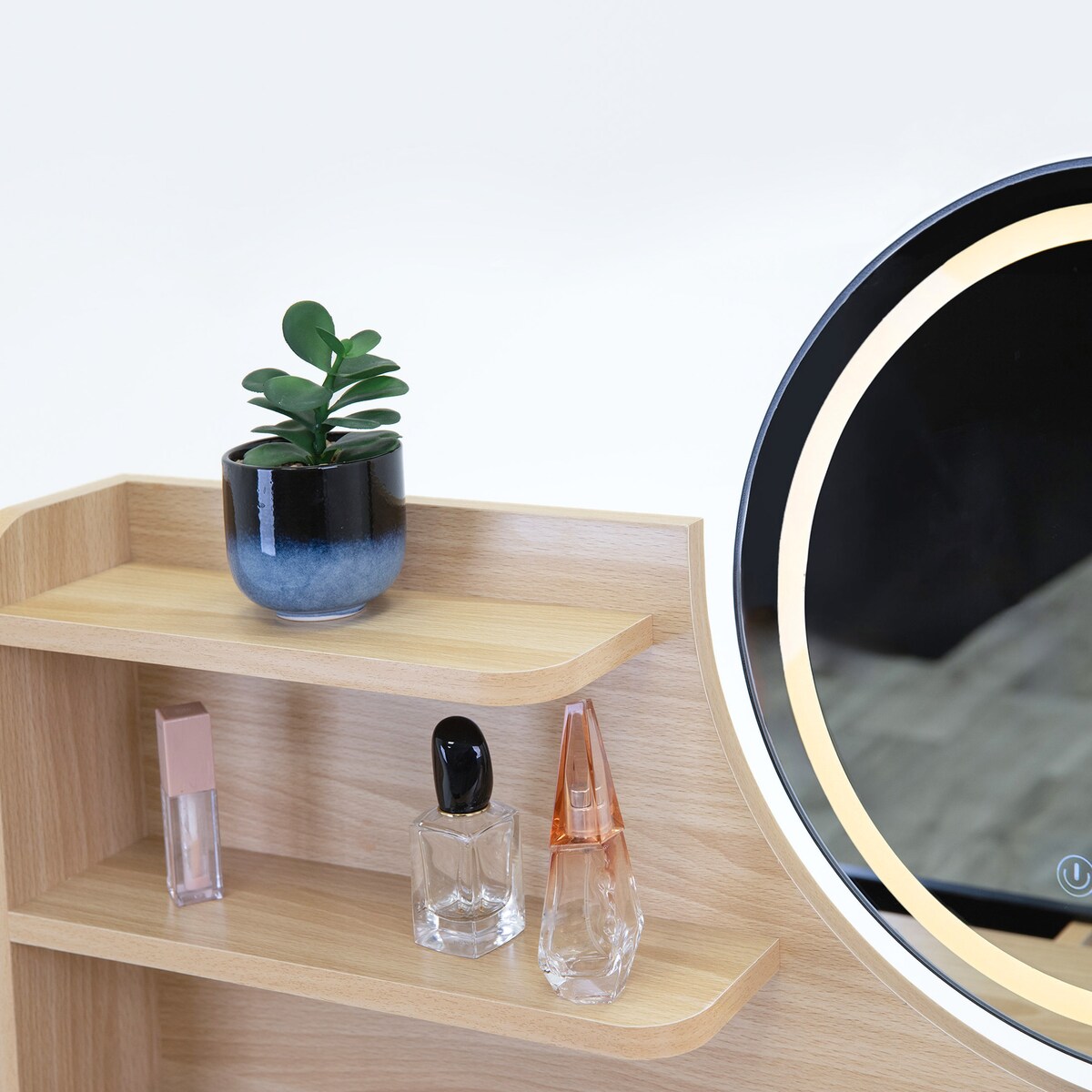 Toaletka kosmetyczna z lustrem LED SCANDI skandynawska