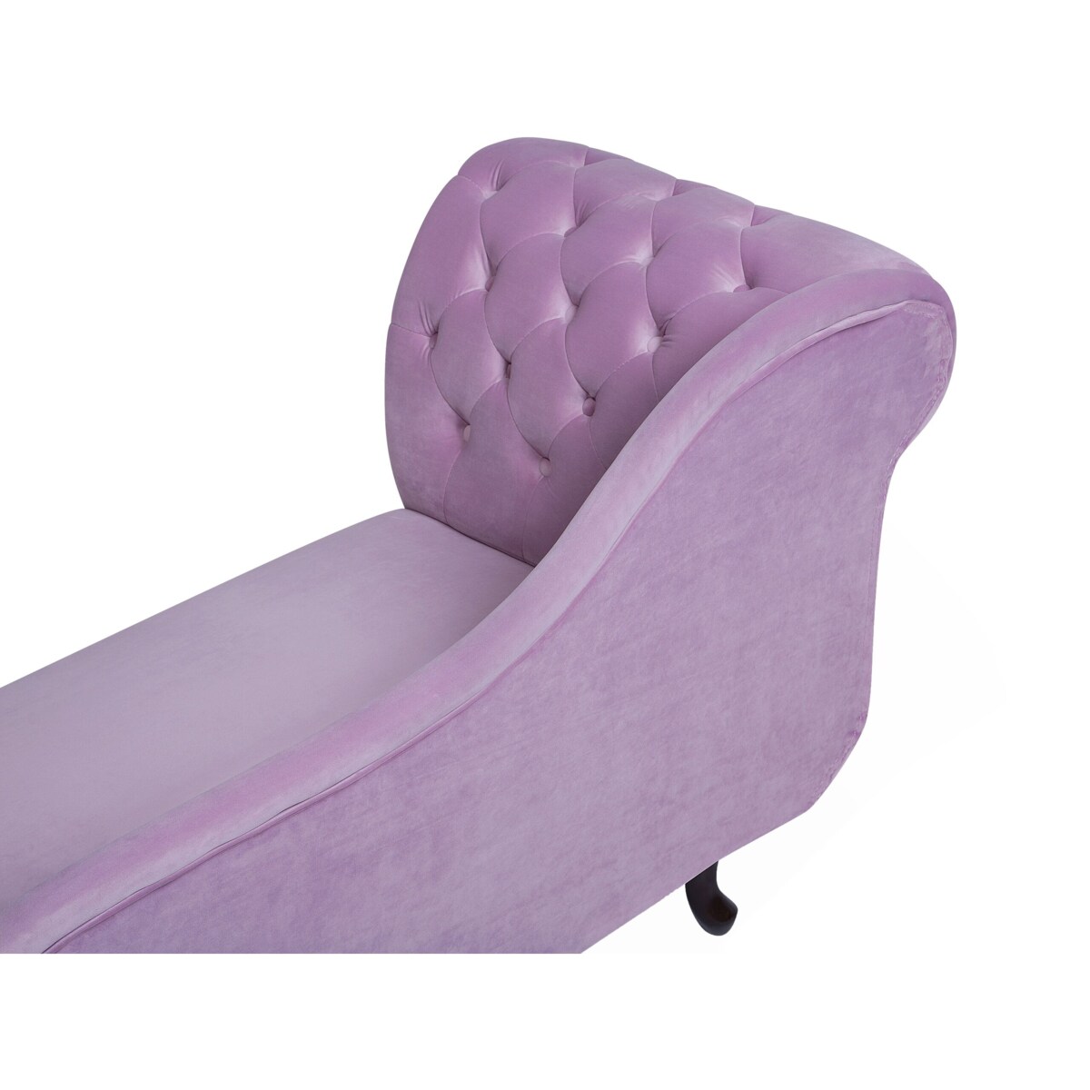 Szezlong welurowy lewostronny różowy NIMES