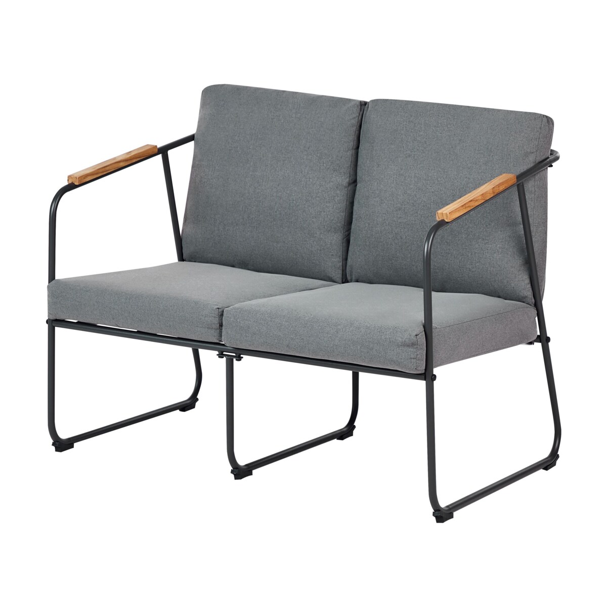 Duży zestaw wypoczynkowy dla 4 osób Stal Szary VEZZANA