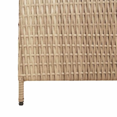 vidaXL Przesłona pokoju Beżowy 196 x 200 cm polirattan