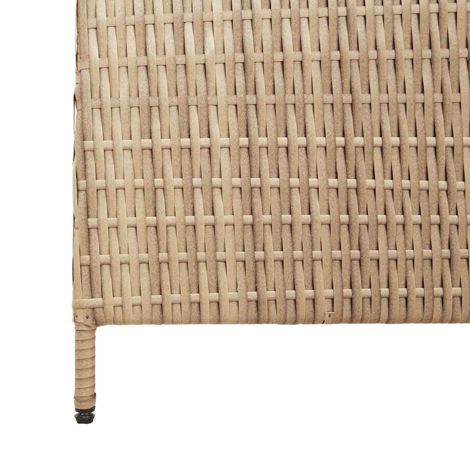 vidaXL Przesłona pokoju Beżowy 196 x 200 cm polirattan