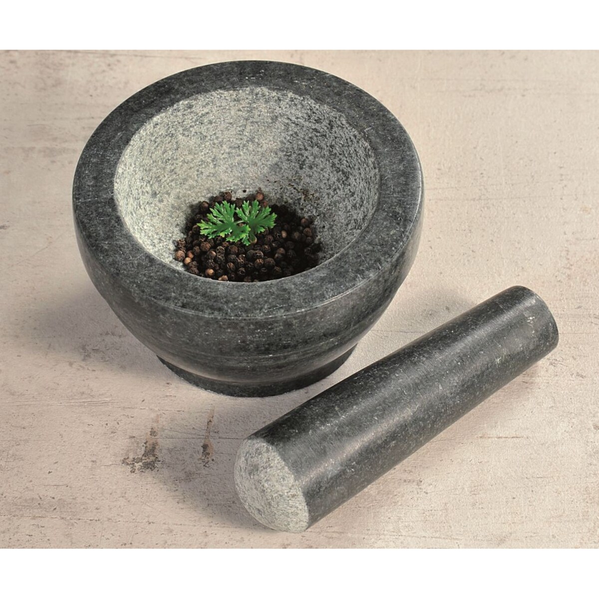 Solidny moździerz z tłuczkiem z granitu, KESPER