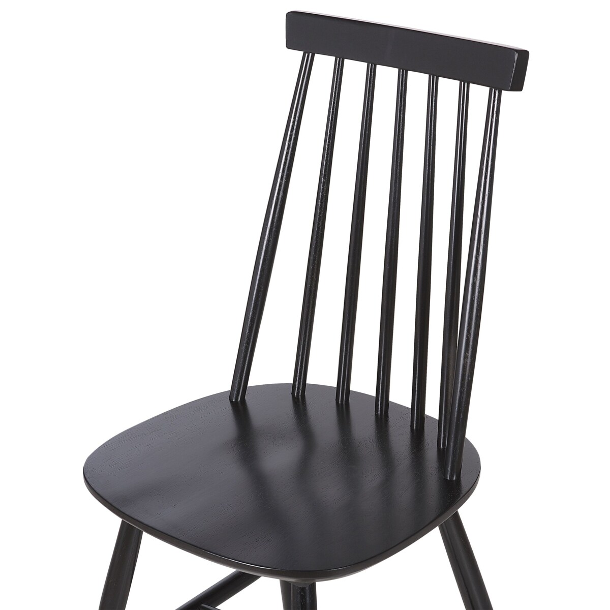 Zestaw 2 krzeseł do jadalni drewniany czarny BURBANK