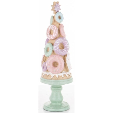 Dekoracja - choinka z ciasteczkami 31x9,5x9,5 cm DONATS