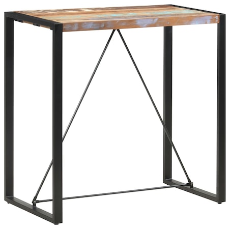 vidaXL Stolik barowy, 110x60x110 cm, lite drewno z odzysku