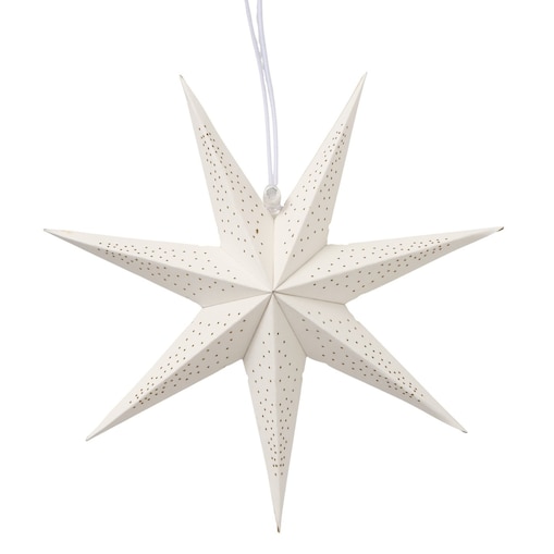 Ozdoba - gwiazda bambusowa Ø 20 x 7 cm SAKANNA biała small