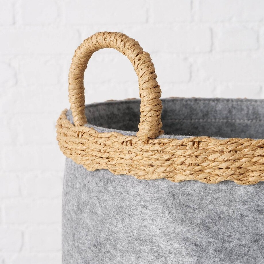 Kosze do przechowywania NILO, filcowe, okrągłe, 2 sztuki