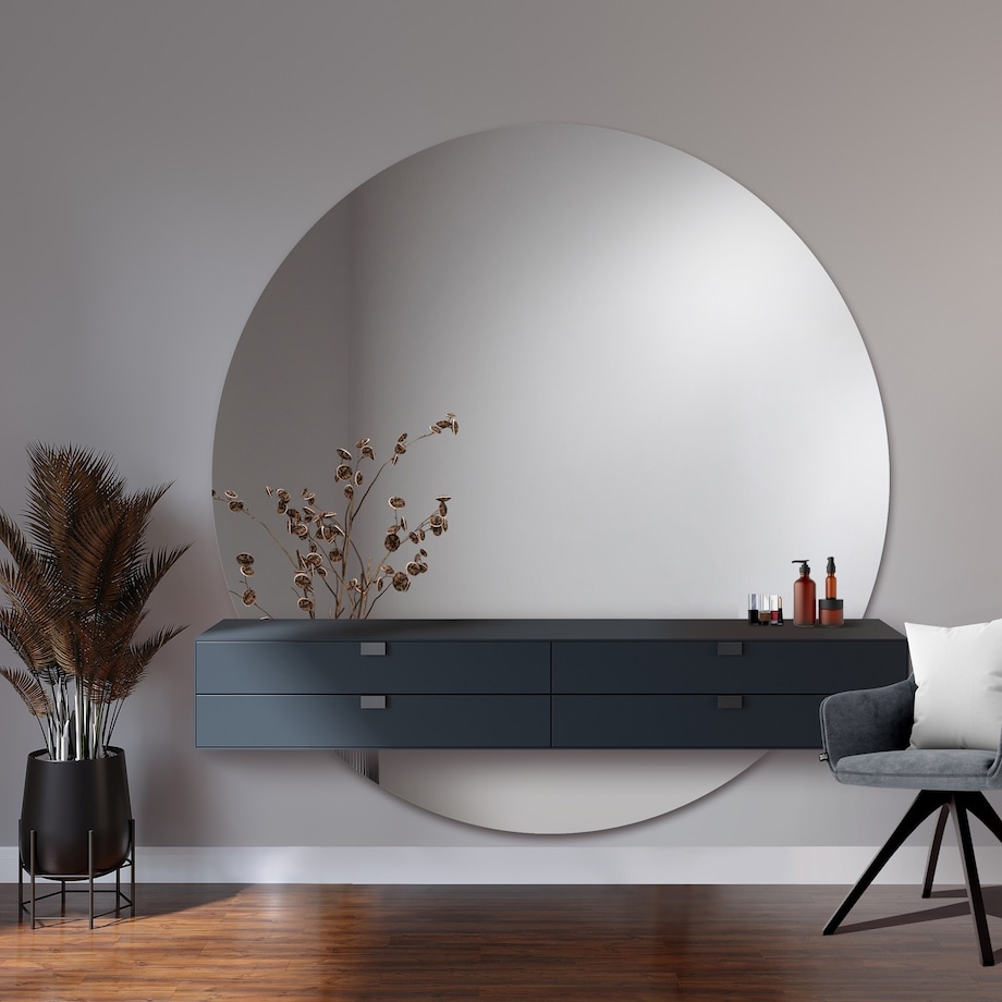 Lustro łazienkowe okrągłe w dwóch częściach - WIRO