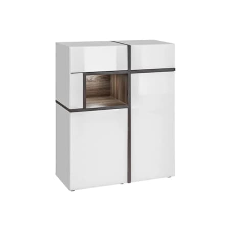 Witryna niska CROSS biała