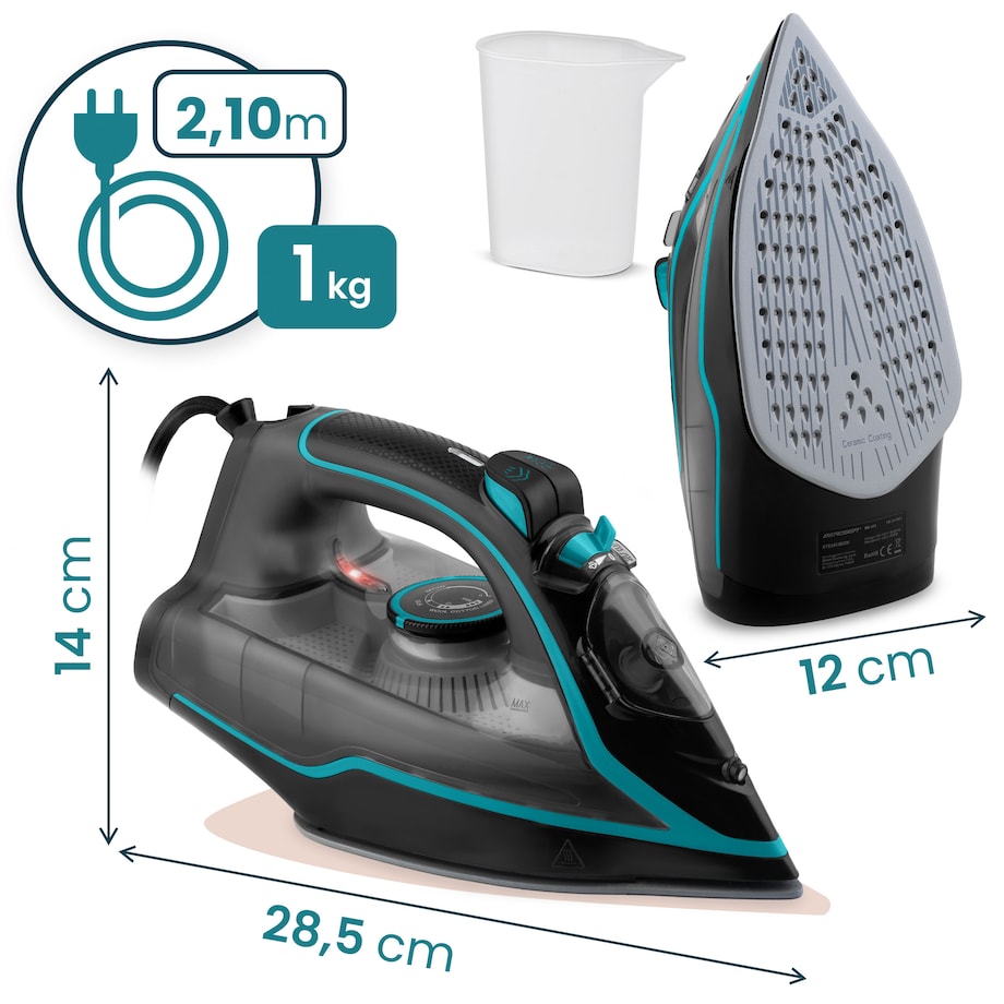 Żelazko parowe Berdsen BD-331 2600W ceramiczna powłoka praca w pionie 333101