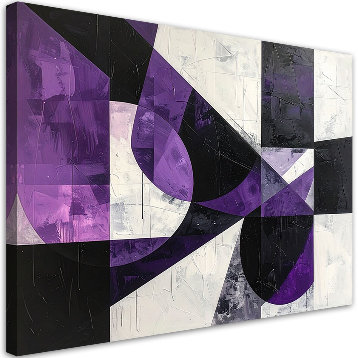 Obraz do salonu sypialni kuchni biura, Geometryczna abstrakcja fioletowy 100x70cm