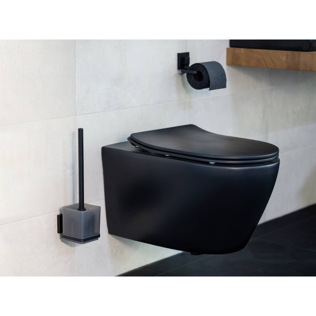 Metalowy uchwyt na papier QUADRO, montaż bez wiercenia