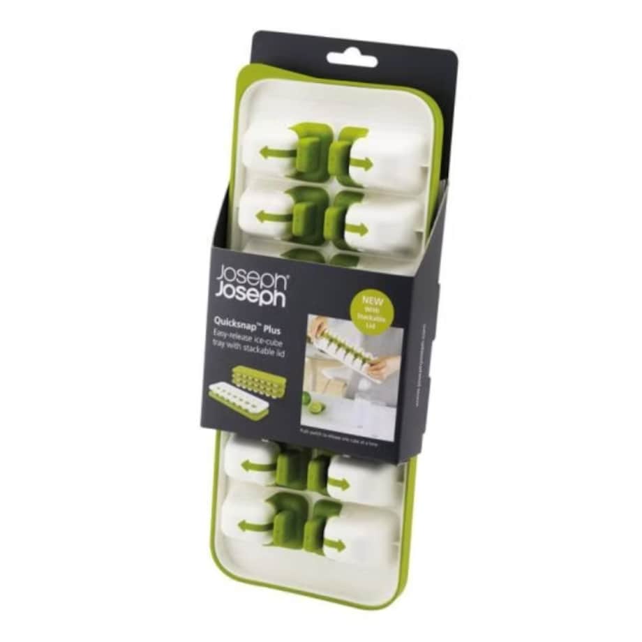 Foremka do kostek lodu z pokrywką zielona, 13 x 32.2 x 3.5 cm, Joseph Joseph