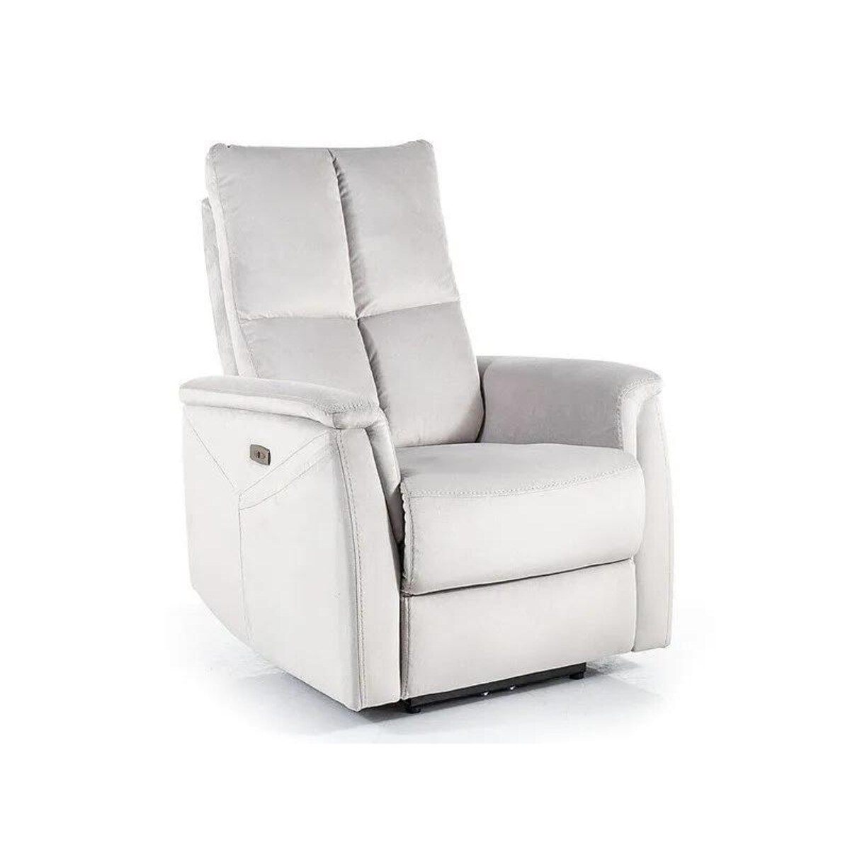 Fotel rozkładany NEPTUN VELVET M jasnoszary masujący