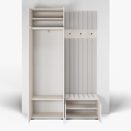 Garderoba z frezowanymi frontami Cashmere Ritmo wersja 4 Trinity 16