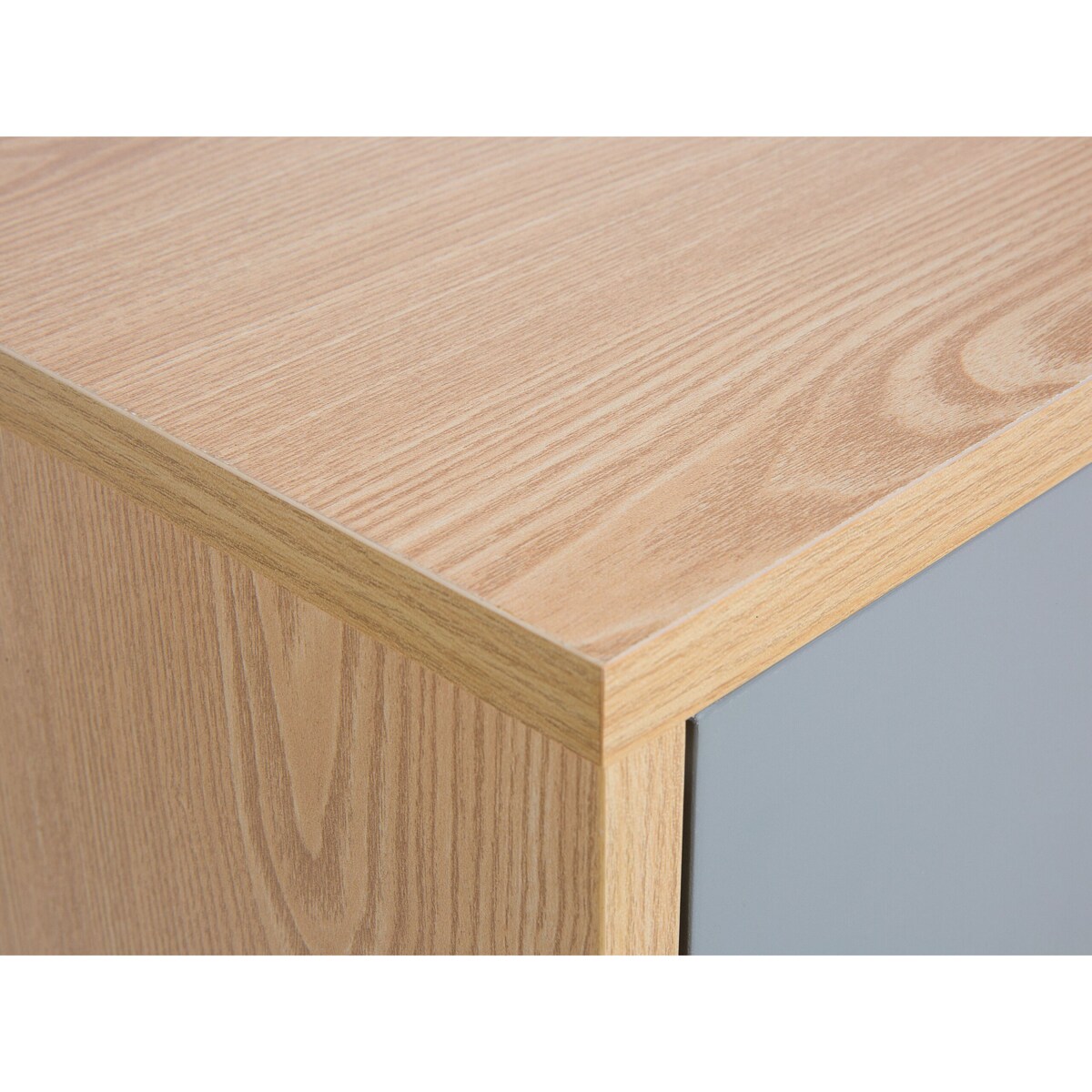 Szafka nocna jasne drewno z szarym ARVADA