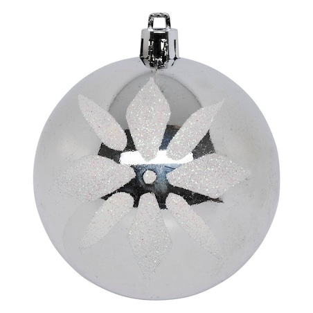 Komplet srebrnych bombek, Ø 8 cm