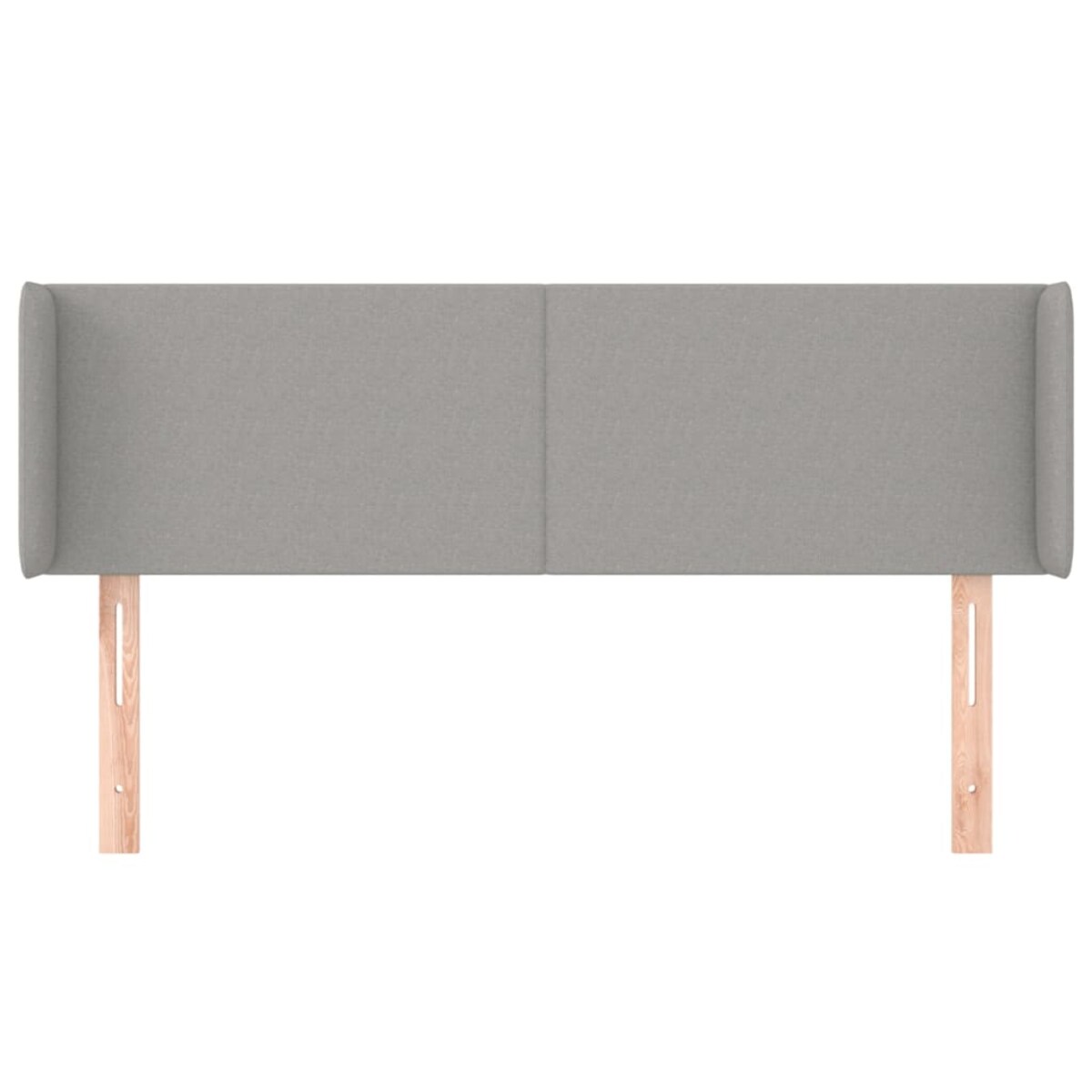 vidaXL Zagłówek uszak, jasnoszary, 147x16x78/88 cm, tkanina