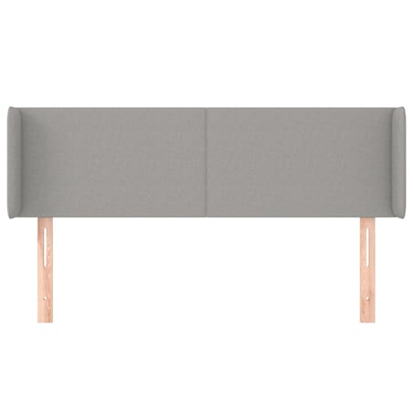 vidaXL Zagłówek uszak, jasnoszary, 147x16x78/88 cm, tkanina