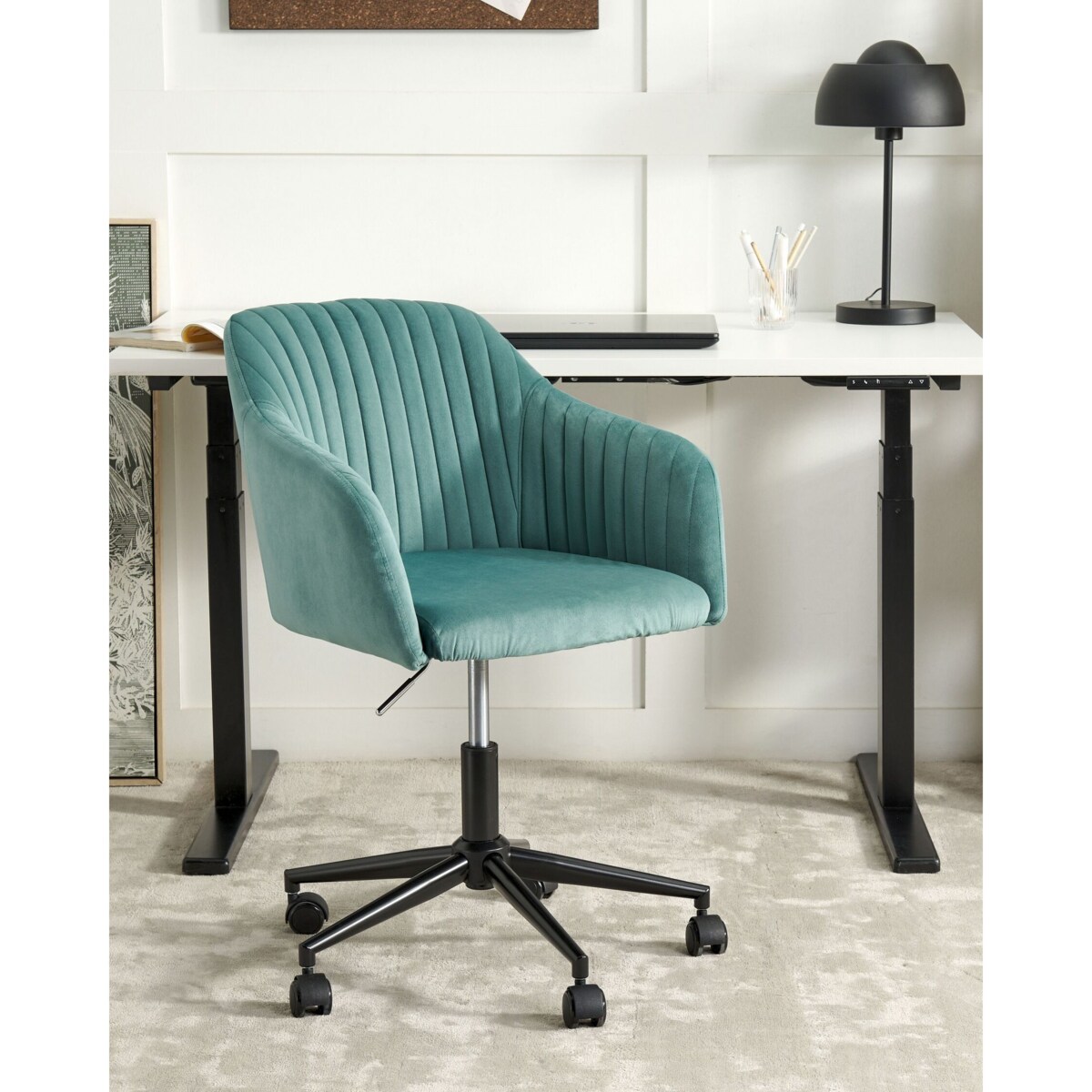 Krzesło biurowe Obrotowy VENICE Welur Miętowy