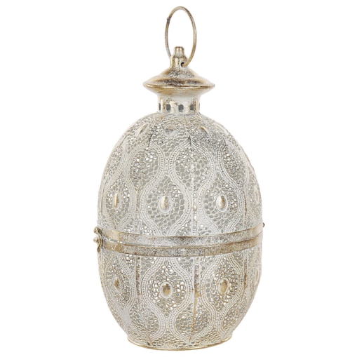 Lampion metalowy 34 cm złoty AMORGOS