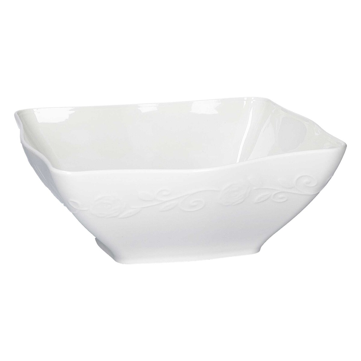 Zestaw 2 misek kwadratowych głębokich Florentina - Biały, 22 cm