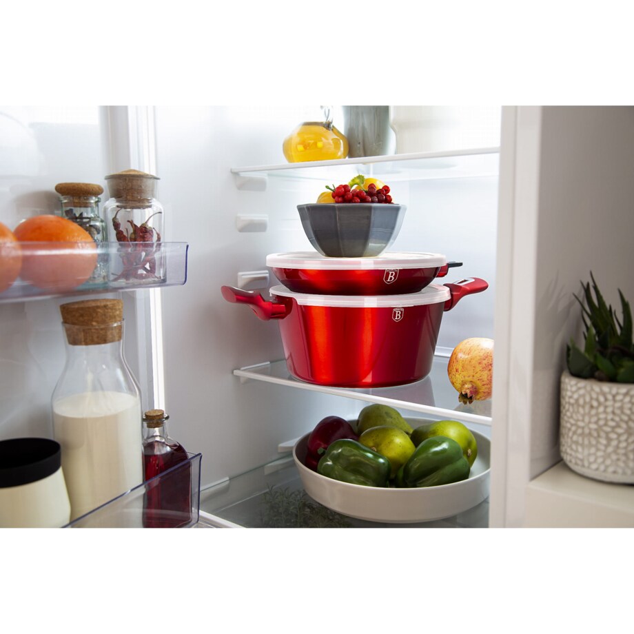 Komplet garnków 6-ele 24cm BERLINGER HAUS Metallic Burgundy