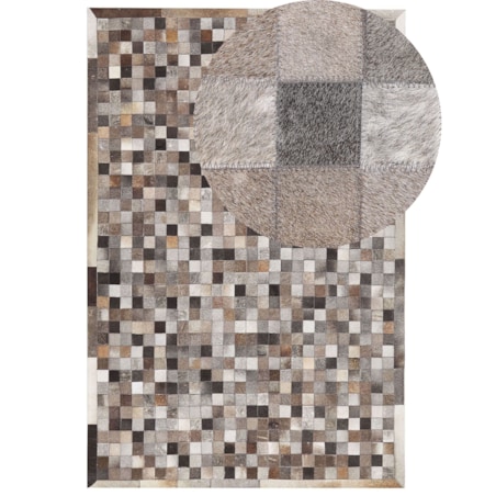 Dywan patchwork skórzany 160 x 230 cm wielokolorowy ARMUTLU