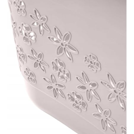 Kosz na pranie do magla Lasse 50 L szary z miękkimi uchwytami Keeeper