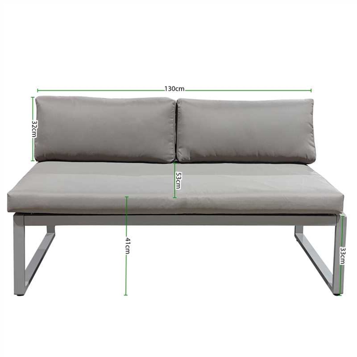 Zestaw MEBLI ogrodowych SOFA aluminiowa modułowa MODUŁOWY ogrodowe na TARAS