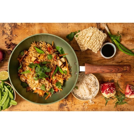 Just Vegan Patelnia ECO CeraVegan, 24 cm, aluminiowa, zielona