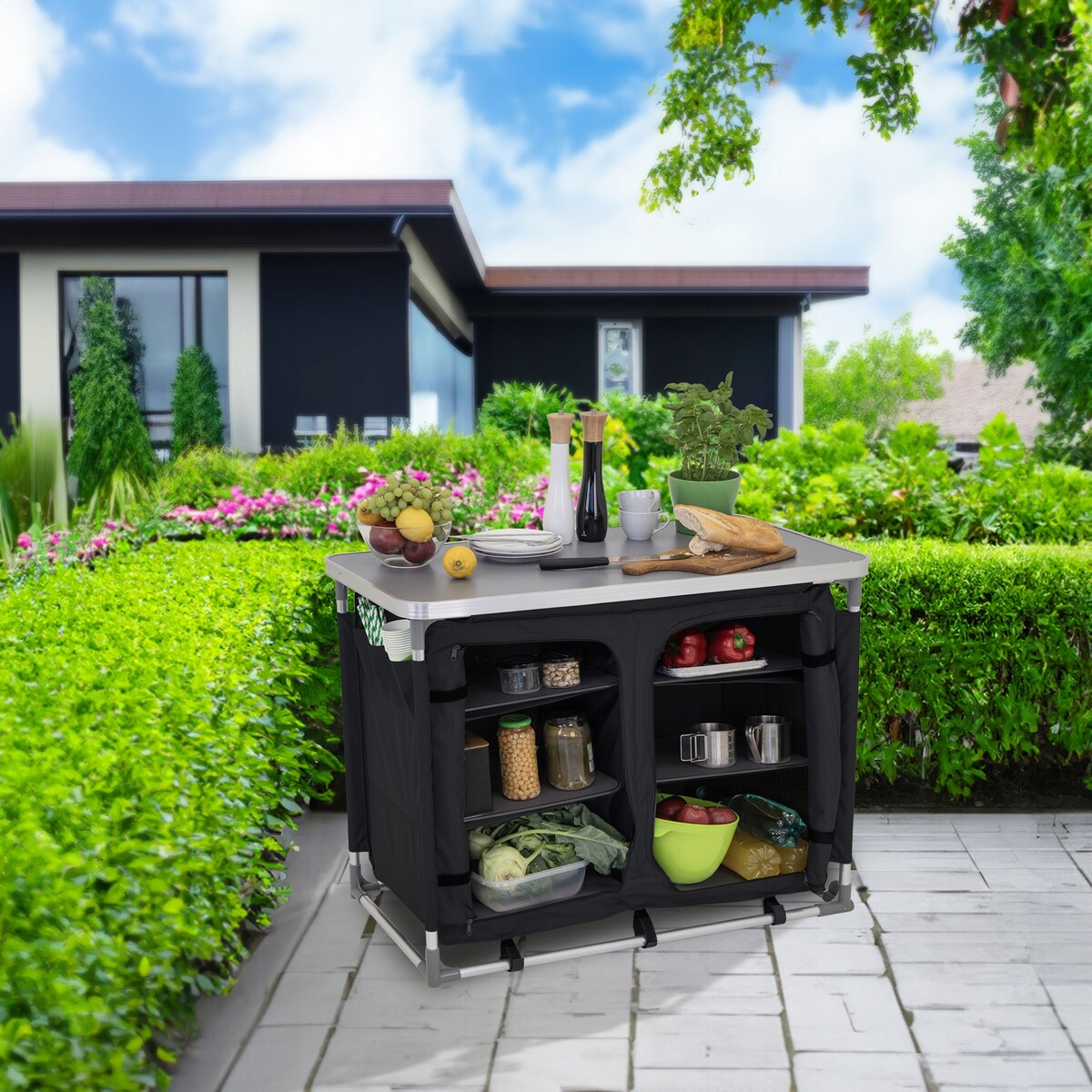 KUCHNIA TURYSTYCZNA SZAFKA stół składany ogrodowy torba KEMPINGOWY stolik