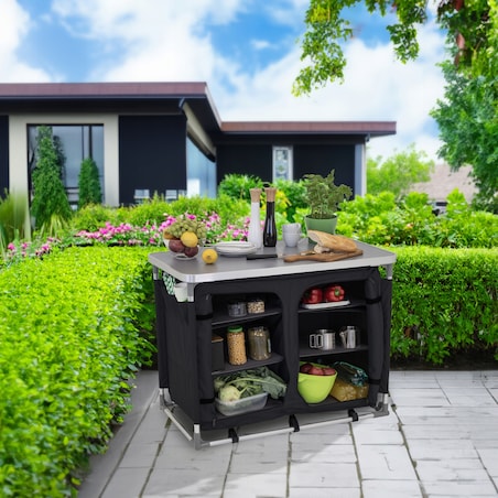 KUCHNIA TURYSTYCZNA SZAFKA stół składany ogrodowy torba KEMPINGOWY stolik