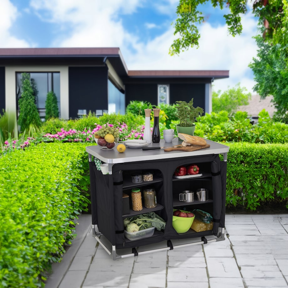 KUCHNIA TURYSTYCZNA SZAFKA stół składany ogrodowy torba KEMPINGOWY stolik