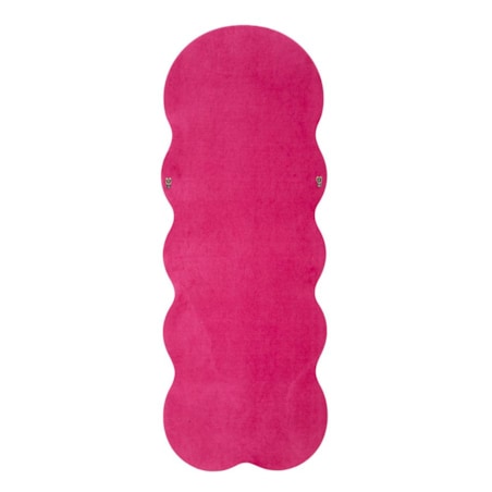 Lustro ścienne Miki Fuchsia, kolor fuksja, płyta MDF i poliester, 60 x 4 x 160 cm, styl glamour, do salonu i przedpokoju, Mauro Ferretti