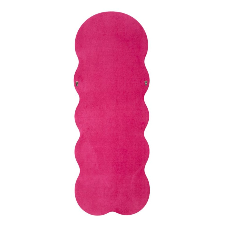 Lustro ścienne Miki Fuchsia, kolor fuksja, płyta MDF i poliester, 60 x 4 x 160 cm, styl glamour, do salonu i przedpokoju, Mauro Ferretti