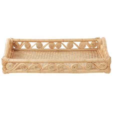 Taca dekoracyjna z rattanu jasna CALAYAN