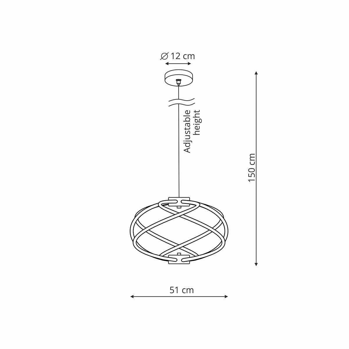 Lampa wisząca Light Prestige Kandor złoty LED CCT 3000K/4000K/6000K (regulowana) 1 szt.