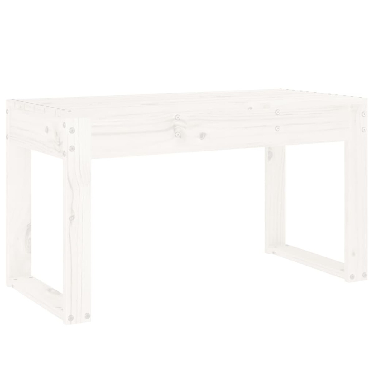 vidaXL Ławka ogrodowa, biała, 80x38x45 cm, lite drewno sosnowe