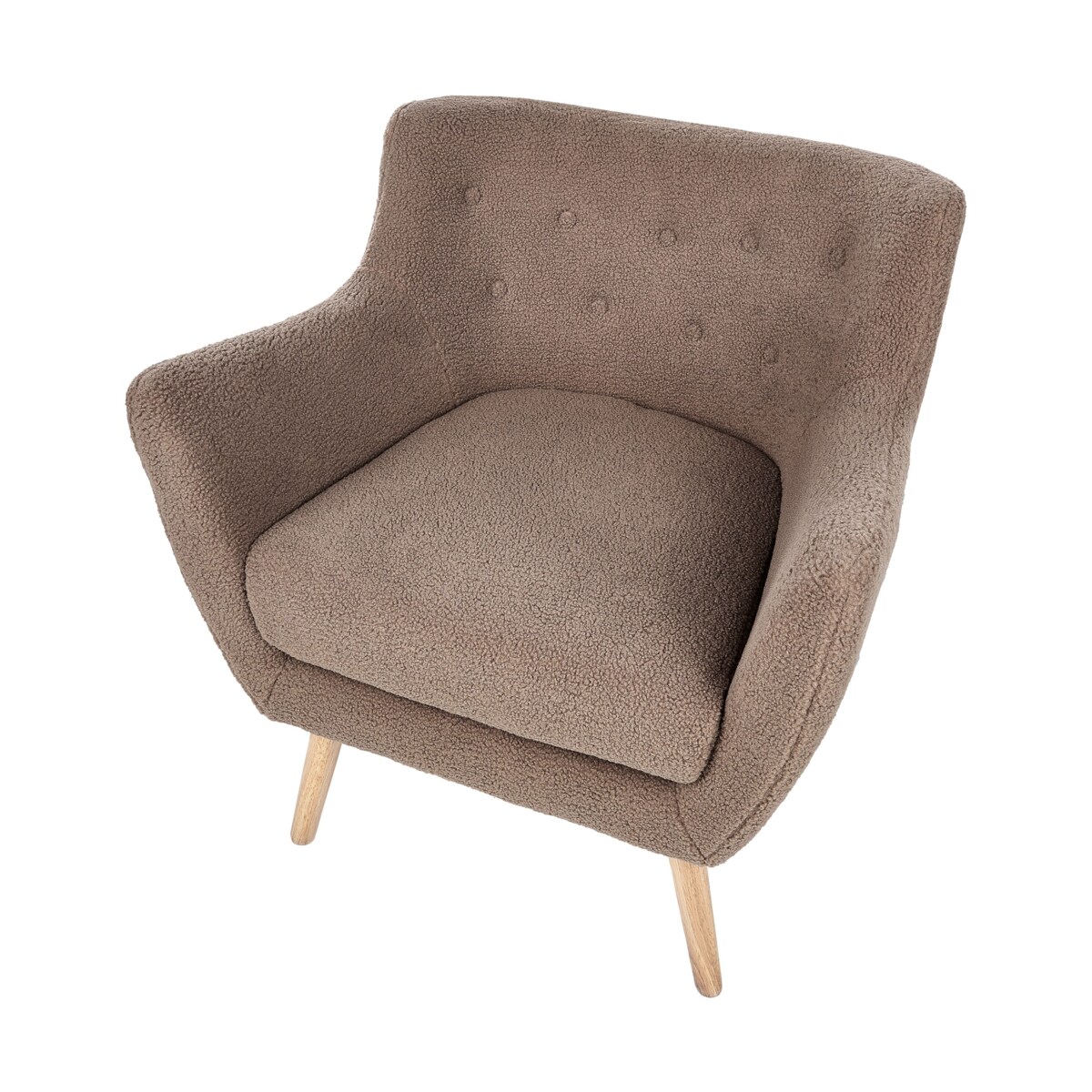 Fotel DRAMMEN Boucle Brązowy