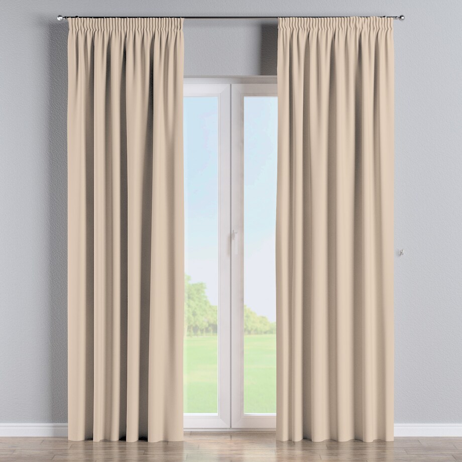 Zasłona na taśmie marszczącej 1 szt. 130x260 kremowy beż