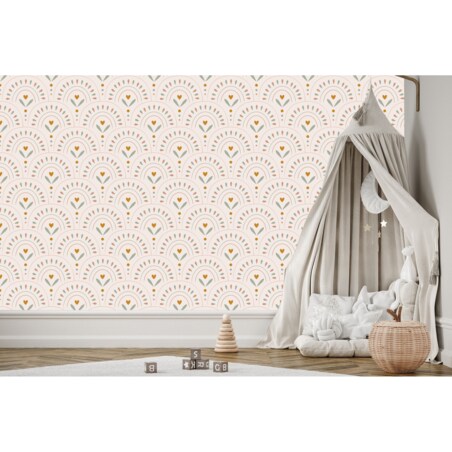 Tapeta Dla Dzieci Kolorowe Wzory w Stylu Boho