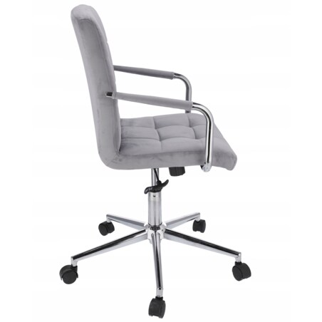 Krzesło obrotowe biurowe QUATRO szare welur