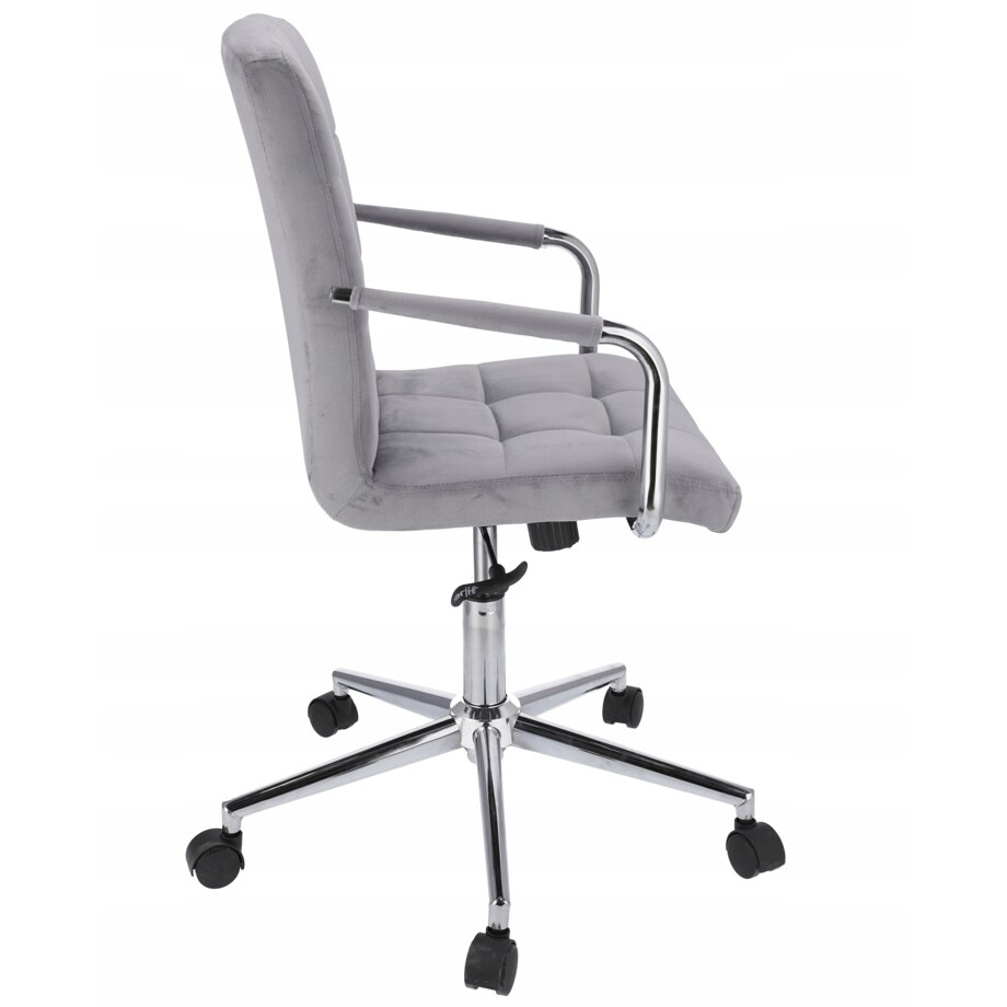 Krzesło obrotowe biurowe QUATRO szare welur