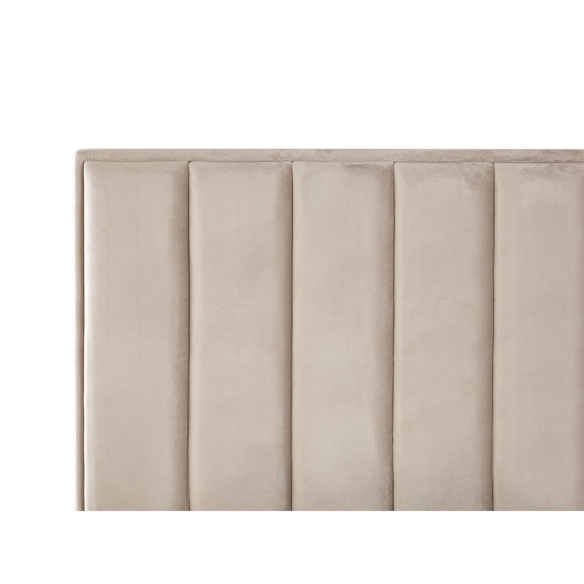 Łóżko z pojemnikiem welurowe 160 x 200 cm beżowoszare SEZANNE